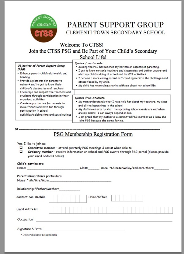 PSG Registraion Form p1